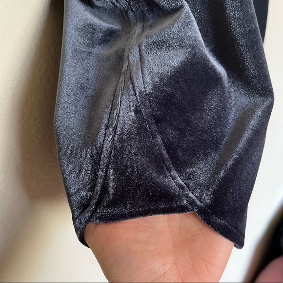 MADEWELL Navy Velvet Crop top - Picture 5 of 5